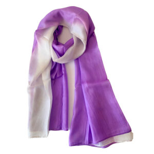 foulard en soie violet et blanc Durango